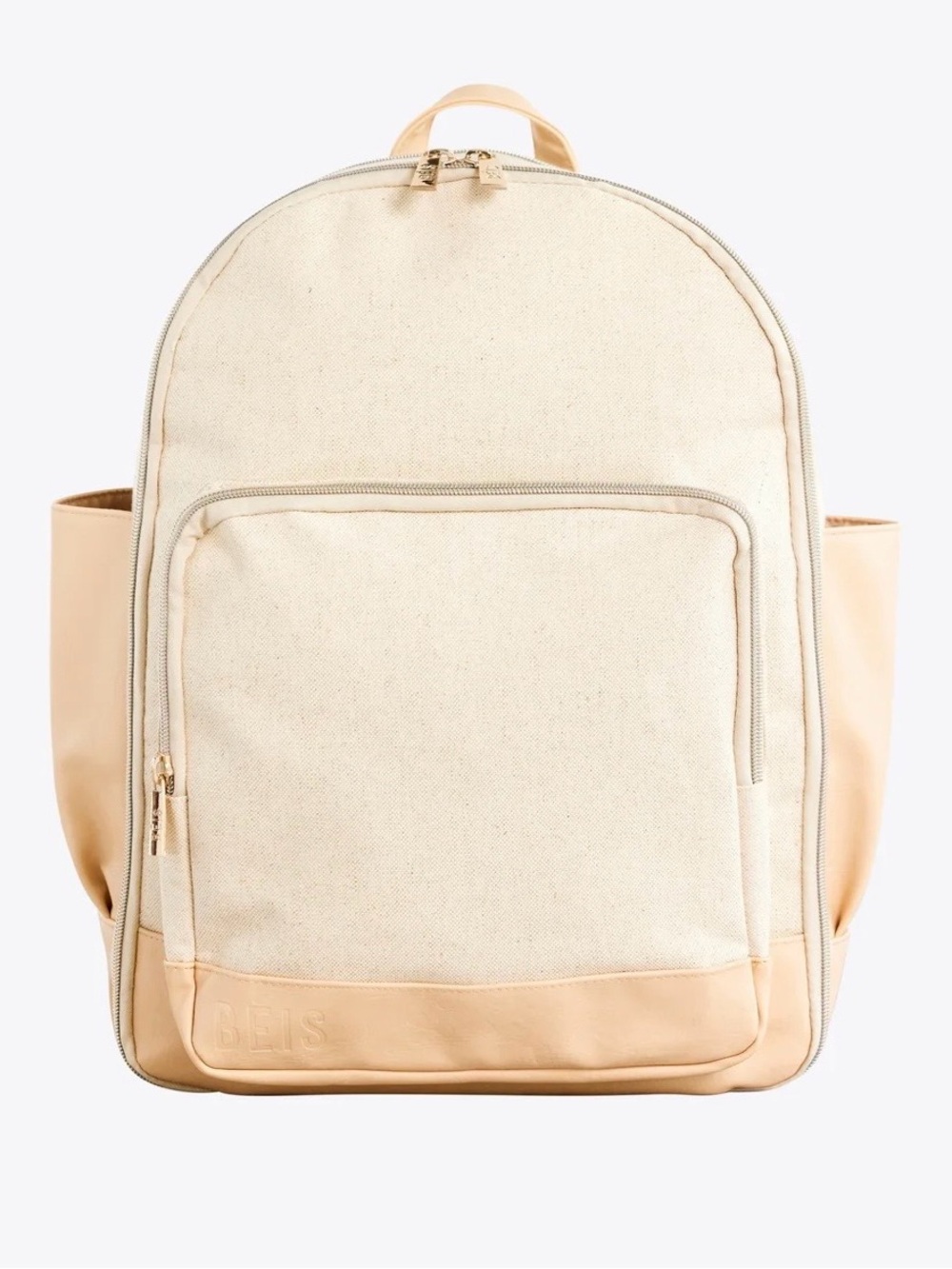 Original Beis Canvas & Leather Cream Backpack